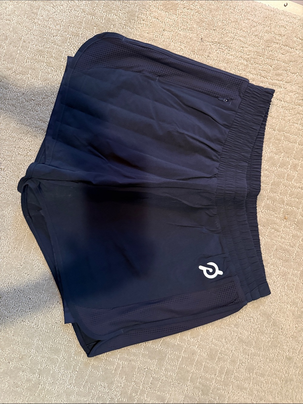 Peloton Navy Performance Shorts with White Logo